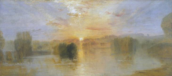 The Lake, Petworth, Sunset; Sample Study circa 1827-8 by Joseph Mallord William Turner 1775-1851